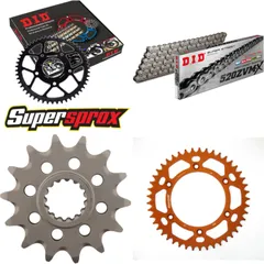 Chain Kit - ALU - orange for: KTM SXC400 Tiainen Replica 99- 14-45-118 DID520ZVM-X rivet