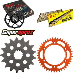 Chain Kit - ALU - orange for: KTM Supermoto 640 LC4 99-06 17-42-110 DID520VX3(G&B) rivet