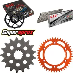Chain Kit - ALU - orange for: KTM Supermoto 640 LC4 99-06 17-42-110 DID520ZVM-X rivet