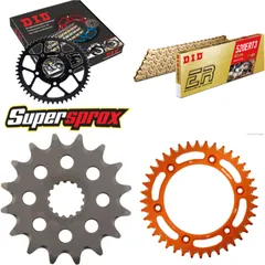 Chain Kit - ALU - orange for: KTM Duke 690 08-15/Duke 690 R 16-40-114 DID520ERT2(G&G) Clip