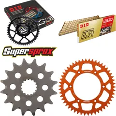 Kettensatz Alu orange für: KTM EGS620 LC4-E 97-98 16-50-120 DID520ERT2(G&G) Clip