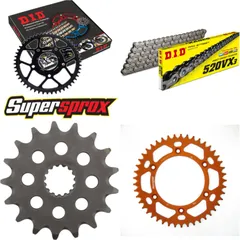 Chain Kit - ALU - orange for: KTM EGS620 LC4-E Adventurer 97 17-45-118 DID520VX3 endless