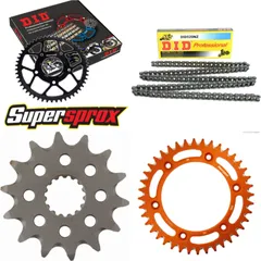Chain Kit - ALU - orange for: KTM EXC250 Enduro 07-10 14-40-112 DID520NZ Clip