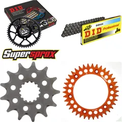 Chain Kit - ALU - orange for: KTM EXE125 Supermoto 00-01 13-38-106 DID520 Clip
