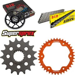Chain Kit - ALU - orange for: KTM Super Duke 1290 R 13-15 17-38-112 DID525VX3 endless