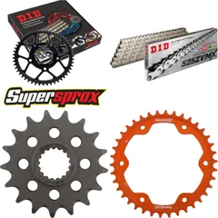 Chain Kit - ALU - orange for: KTM Super Duke 1290 R 13-15 17-38-112 DID525ZVM-X(S&S) rivet