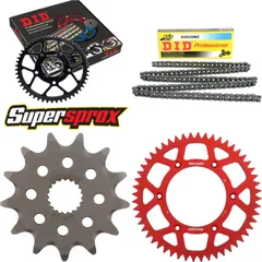 Kettensatz Alu rot für: HONDA CR125 R 00-01/CR125 R 03-03 13-52-116 DID520NZ Clip
