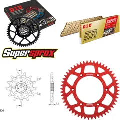 Kettensatz Alu rot für: HONDA CR125 R 04-07 13-52-116 DID520ERT2(G&G) Clip
