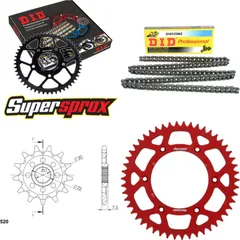 Chain Kit - ALU - red for: HONDA CRF230 F 04-08 13-50-114 DID520NZ Clip