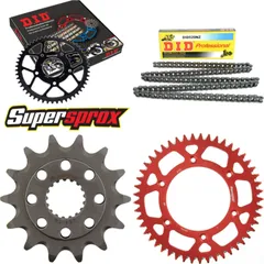 Chain Kit - ALU - red for: HONDA CR500 R 88-91 14-49-116 DID520NZ Clip