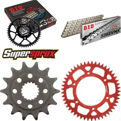 Chain Kit - ALU - red for: HONDA CR500 R 88-91 14-49-116 DID520ZVM-X(S&S) rivet