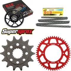 Kettensatz Alu rot für: HONDA CR250 R 88-89 14-51-116 DID520NZ Clip