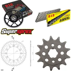 Kettensatz Alu schwarz für: HONDA XR250 R 88-89 13-48-108 DID520VX3 Endlos