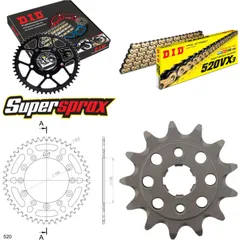 Kettensatz Alu schwarz für: HONDA XR250 R 88-89 13-48-108 DID520VX3(G&B) Endlos