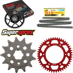 Kettensatz Alu rot für: HONDA XR250 R 90-95 13-48-108 DID520NZ Clip
