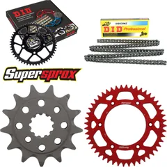 Kettensatz Alu rot für: HONDA XR250 R 96-04 13-48-106 DID520NZ Clip