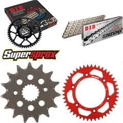 Kettensatz Alu rot für: HONDA XR400 R 96-06 15-45-108 DID520ZVM-X(S&S) Niet