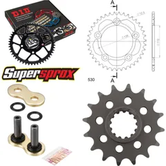 Kettensatz Alu schwarz für: HONDA CBF1000 F 06-10/CBF1000 16-43-120 DID530ZVM-X(G&G) Niet