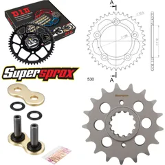 Kettensatz Alu schwarz für: HONDA X-11, CB1100 SF 00-03 17-43-110 DID530ZVM-X(G&G) Niet