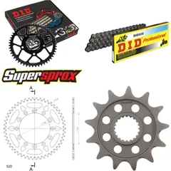 Chain Kit - ALU - blue for: YAMAHA WR250 F 01-04/WR250 F 07-15 13-50-114 DID520 Clip