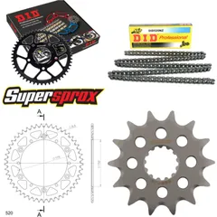 Kettensatz Alu schwarz für: YAMAHA YZ400 F 98-98 14-49-114 DID520NZ Clip