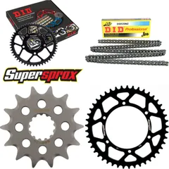 Kettensatz Alu schwarz für: YAMAHA TDR250 88-90 14-45-108 DID520NZ Clip