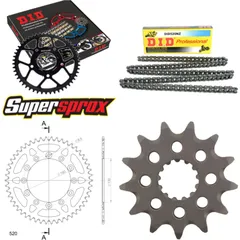 Chain Kit - ALU - blue for: YAMAHA WR450 F 07-13 13-50-114 DID520NZ Clip