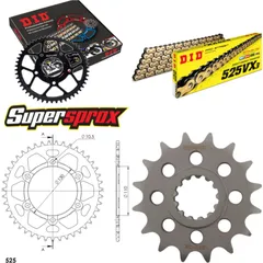 Kettensatz Alu schwarz für: YAMAHA MT-07 /ABS 14- 16-43-108 DID525VX3(G&B) Niet
