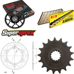 Chain Kit - ALU - black for: YAMAHA FZR1000 Exup >530< 89- 17-47-110 DID530VX3(G&B) endless