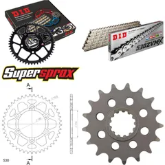 Chain Kit - ALU - black for: YAMAHA YZF1000 R1 04-05 17-45-116 DID530ZVM-X(S&S) rivet