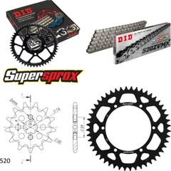 Chain Kit - ALU - black for: KAWASAKI KX125 90-91 12-48-112 DID520ZVM-X rivet