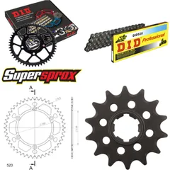 Chain Kit - ALU - black for: KAWASAKI KX500 85-85 14-46-112 DID520 Clip