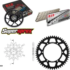 Chain Kit - ALU - black for: KAWASAKI KLX450 R 07-15 13-50-116 DID520ZVM-X(S&S) rivet