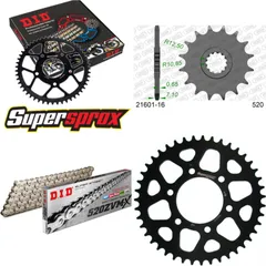 Chain Kit - ALU - black for: KAWASAKI ZX-6R /RR 09-12/ZX-6 16-43-112 DID520ZVM-X(S&S) rivet