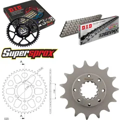 Chain Kit - ALU - black for: KAWASAKI Z800 /ABS 13-15 15-45-114 DID520ZVM-X rivet