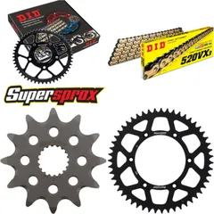 Kettensatz Alu schwarz für: SUZUKI RM125 88-91/RM125 06-13 12-51-114 DID520VX3(G&B) Endlos