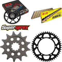 Kettensatz Alu schwarz für: SUZUKI RM-Z 250 04-06 13-48-116 DID520VX3(G&B) Niet
