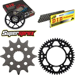 Kettensatz Alu schwarz für: SUZUKI RM-Z 250 07-09 12-48-114 DID520 Clip