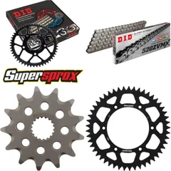 Kettensatz Alu schwarz für: SUZUKI RM125 92-93/RM125 00-0 13-49-114 DID520ZVM-X Endlos
