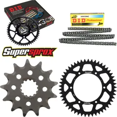 Kettensatz Alu schwarz für: SUZUKI DR-Z 250 01-10 13-49-112 DID520NZ Clip
