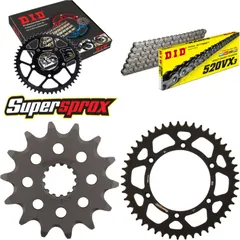 Kettensatz Alu schwarz für: SUZUKI DR-Z 400 E 00-07 14-47-112 DID520VX3 Clip