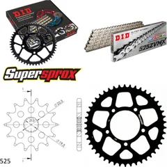 Kettensatz Alu schwarz für: SUZUKI GSF400 Bandit 93-97 14-46-114 DID525ZVM-X(S&S) Endlos