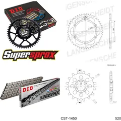 Kettensatz Alu für: SUZUKI RM500 83-87 14-46-112 DID520ZVM-X Endlos