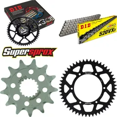 Kettensatz Alu schwarz für: SUZUKI RM-Z 450 13-14 13-50-114 DID520VX3 Endlos