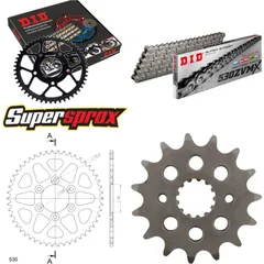 Chain Kit - ALU - black for: SUZUKI GS550 D 80-83/GS550 E 15-50-110 DID530ZVM-X rivet