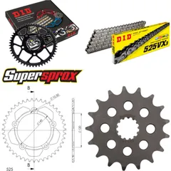 Kettensatz Alu schwarz für: SUZUKI GSX-R 750 04-05 17-43-110 DID525VX3 Niet