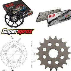 Kettensatz Alu schwarz für: SUZUKI B-King 1300 07-12 18-43-118 DID530ZVM-X Niet