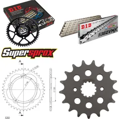 Kettensatz Alu schwarz für: SUZUKI SV1000 S 03-07 17-40-108 DID530ZVM-X(S&S) Niet
