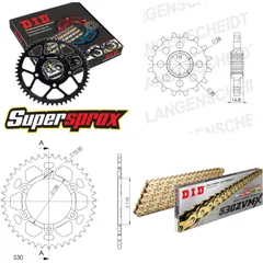 Kettensatz Alu schwarz MUZ 1000 S 01-08 17-43-108 DID530ZVM-X(G&G) Endlos