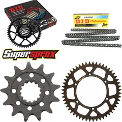 Kettensatz Alu schwarz für: Gas Gas EC125 97-99 13-52-118 DID520NZ Clip